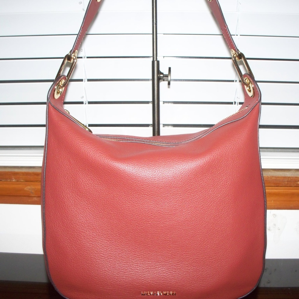Michael Kors RAVEN Brick Leather Shoulder Bag~ NWT